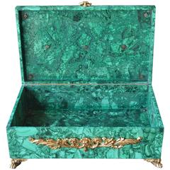 Antique Russian Malachite Box