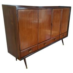 Italian Modern Sideboard/Bar, Italian Walnut Manner of Paolo Buffa 12