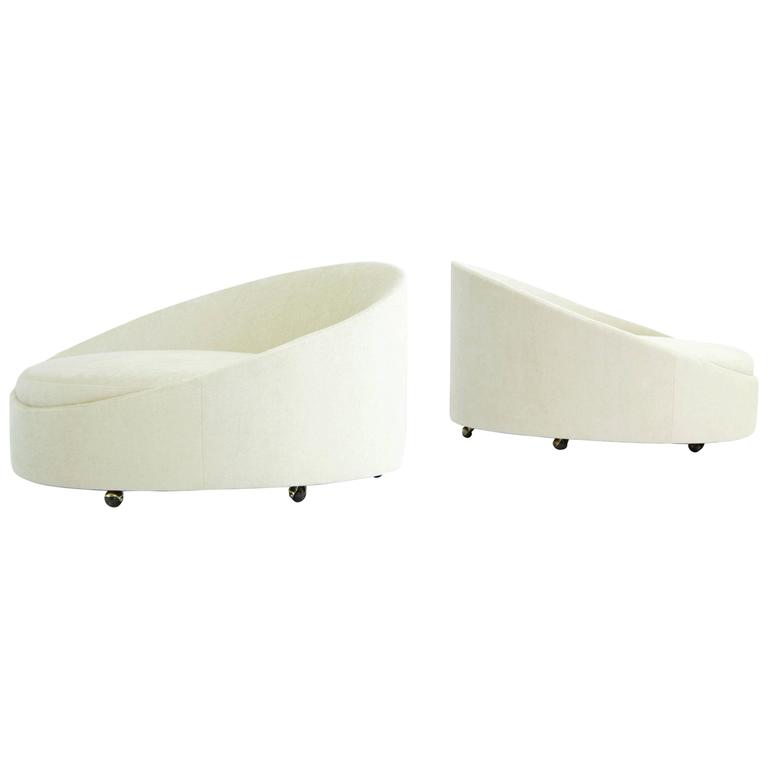 Pair of Adrian Pearsall Large Lounge Chairs For Sale at 1stdibs