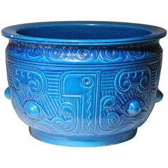 Deco Style Ceramic Pottery Architectural Italian Jardiniere Planter Zaccagnini