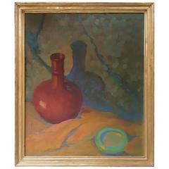 Vintage Still Life Impressionist Painting by Laura Mills