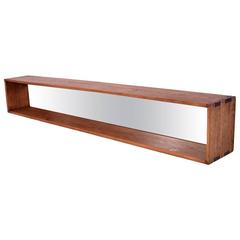 Mexican Modernist Wood Solid Wood Shelve with Mirror