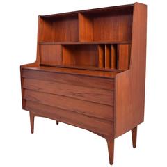 Danish Mid-Century Modern Teak Secretary Desk / Vanity HJERM Mobelfabrik 9