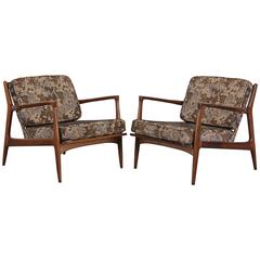 Pair of Selig Beechwood Lounge Chairs by Kofod Larsen