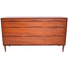 Danish Modern Double Dresser Credenza in the Style of a Vodder