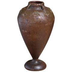 Hugo Elmquist Bronze Vase by A. Granberg, Sweden, Early 1900s