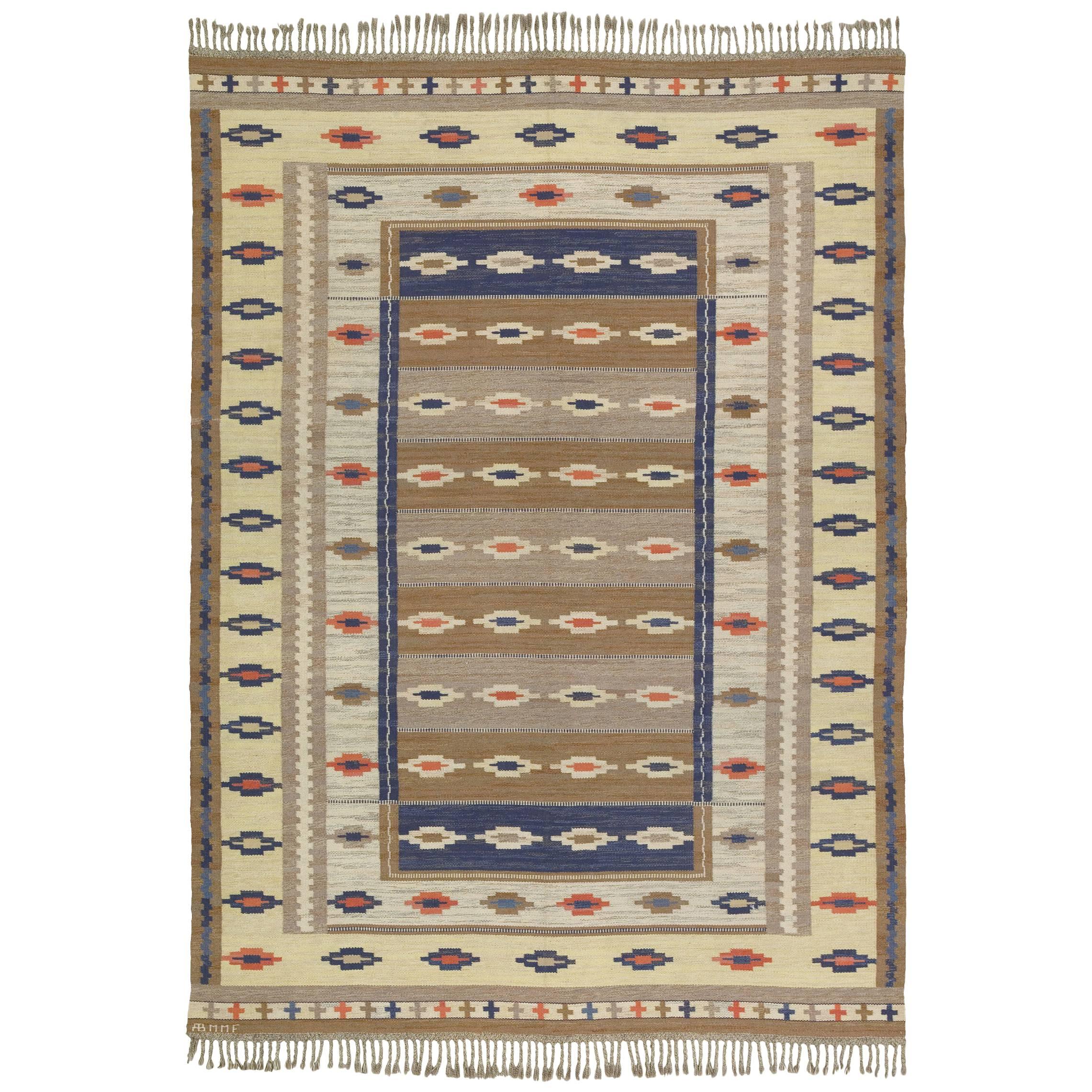 Mid-20th Century Swedish Flat-Weave Carpet For Sale