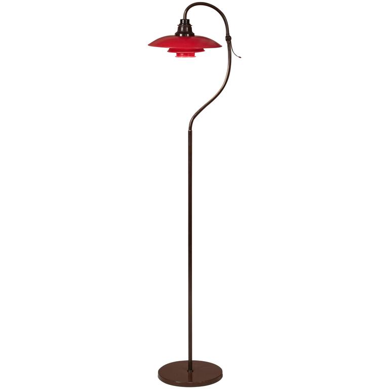 Poul Henningsen, Rare Adjustable Question Mark Floor Lamp With Metal ... Poul Henningsen, Rare Adjustable Question Mark Floor Lamp With Metal ...