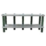 Hand Made Dark Green Aventurine and Poured Grey Cement Console, by Samuel Amoia
