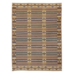 Vintage Mid-20th Century Swedish Flat-Weave Carpet