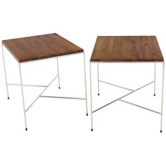 Pair of Z-Base Side End  Occasional Table