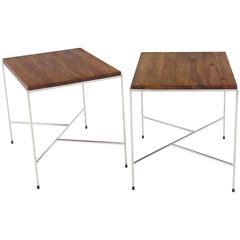 Pair of Z-Base Side End  Occasional Table