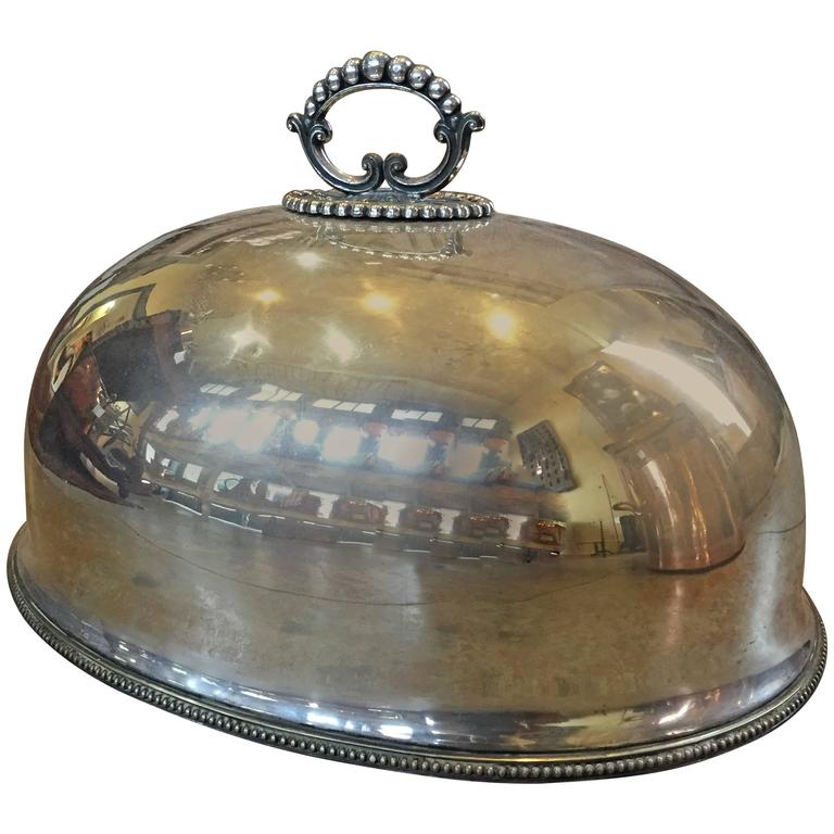 19th Century Silver Plate Foul or Dome Cover at 1stDibs