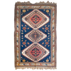 Retro Unique Mid-20th Century Kazak Rug