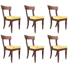 Set of Six Regency Antique Chairs by James Winter of London, England