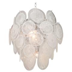 Clear Pulegoso Disc Chandelier 12