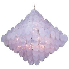 Murano Glass Iridescent Disc Chandelier 2