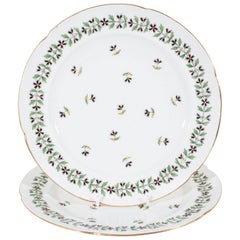 Antique Porcelain Dishes in Sprig Pattern