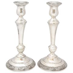 Pair of Tall Sterling Silver Candlesticks in the "Prelude" Pattern