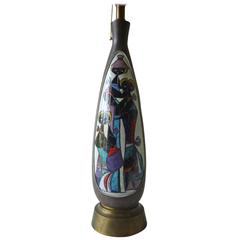 Marcello Fantoni Glazed Ceramic Modernist Figural Lamp 2