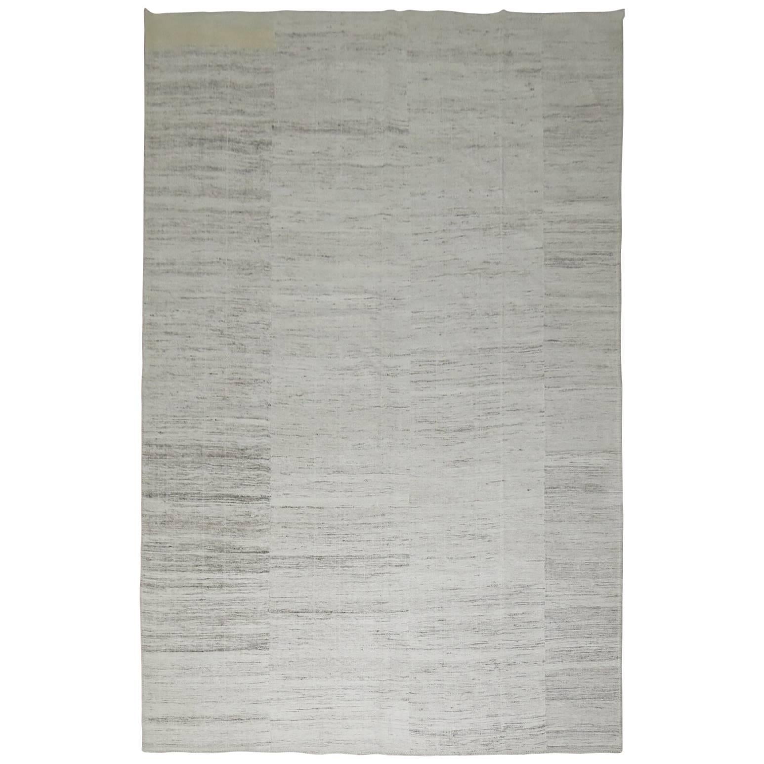 Cotton Kilim Flat-Weave Carpet For Sale