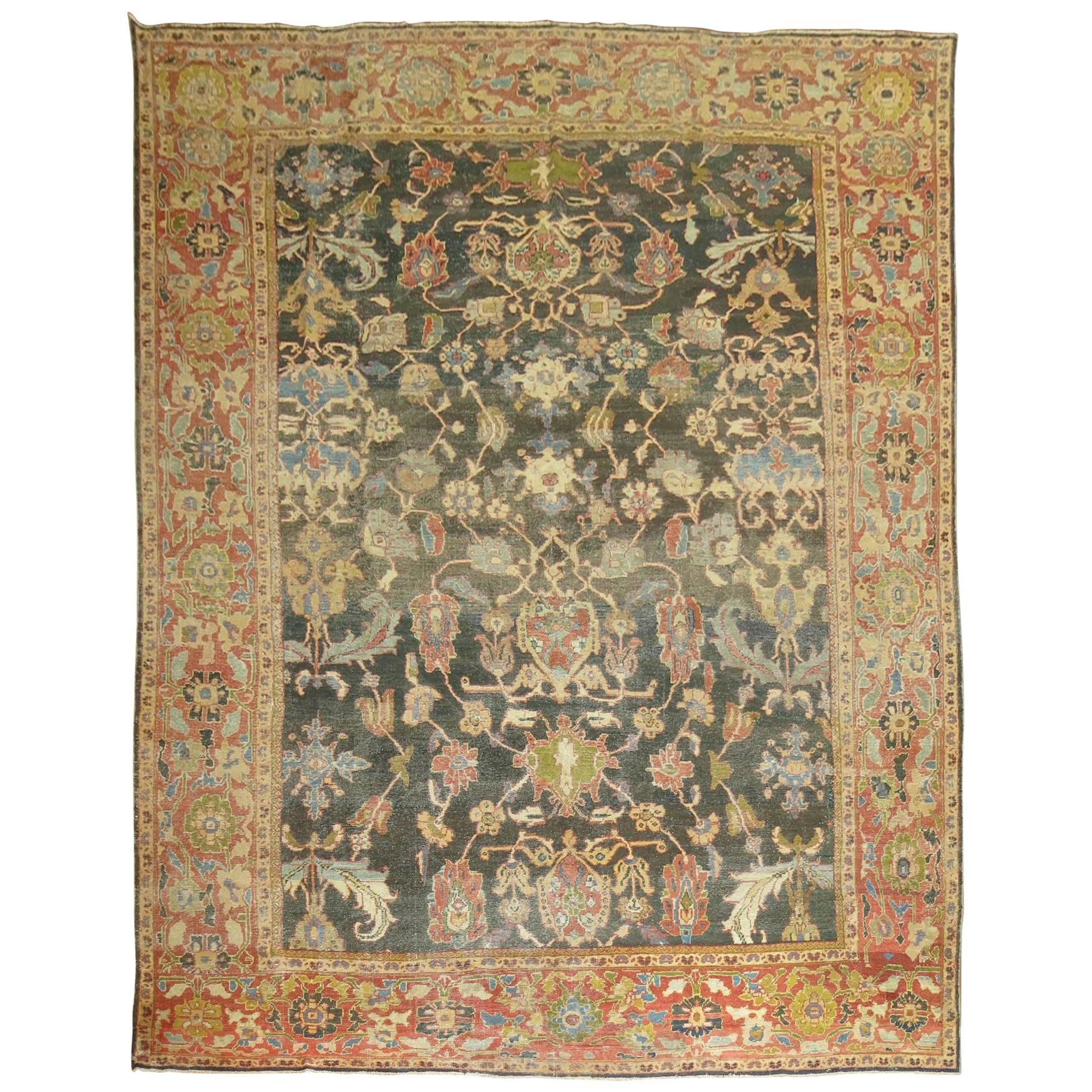 Antique Persian Sultanabad Mahal Carpet