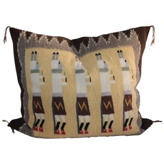 Vintage Yeibechei Navajo Indian Weaving Pillow