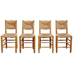 Charlotte Perriand Set of Four Chair, circa 1950