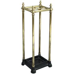 Antique 19th Century Brass Stick and Umbrella Stand