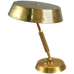 Vintage Mid-20th Century Brass Desk Lamp