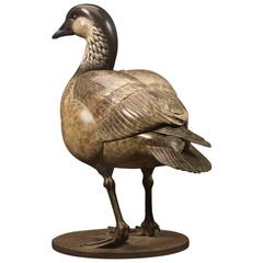 Original Contemporary Bronze of a Goose