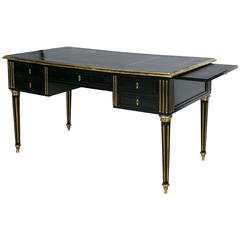 Louis XVI Style Maison Jansen Bronze-Mounted Leather Top Desk