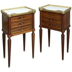 Pair of Early 20th Century Bedside Commodes or Nightstands
