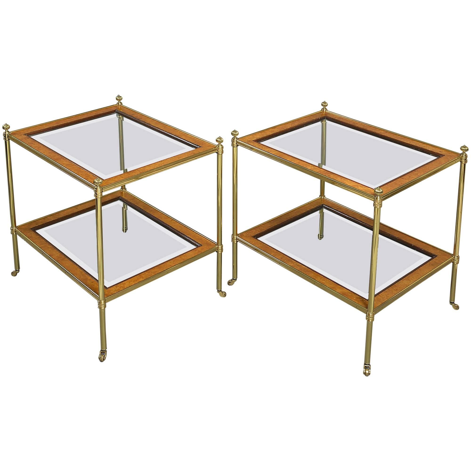 20th Century Pair of 'Mallett' Two-Tier Tables