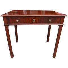 English Chippendale Mahogany One Drawer Writing Table, Circa 1770