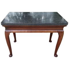 Important Early 18th Century Belgian Fossil Marble Walnut Console Table