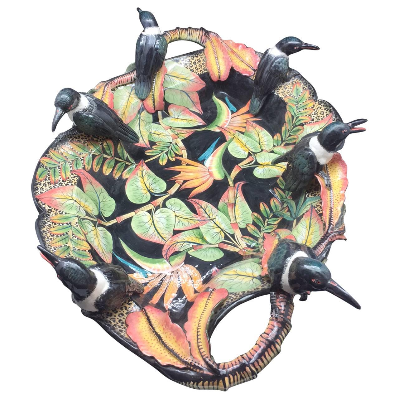 Bird Bowl, Ceramic Sculpture by Ardmore from South Africa