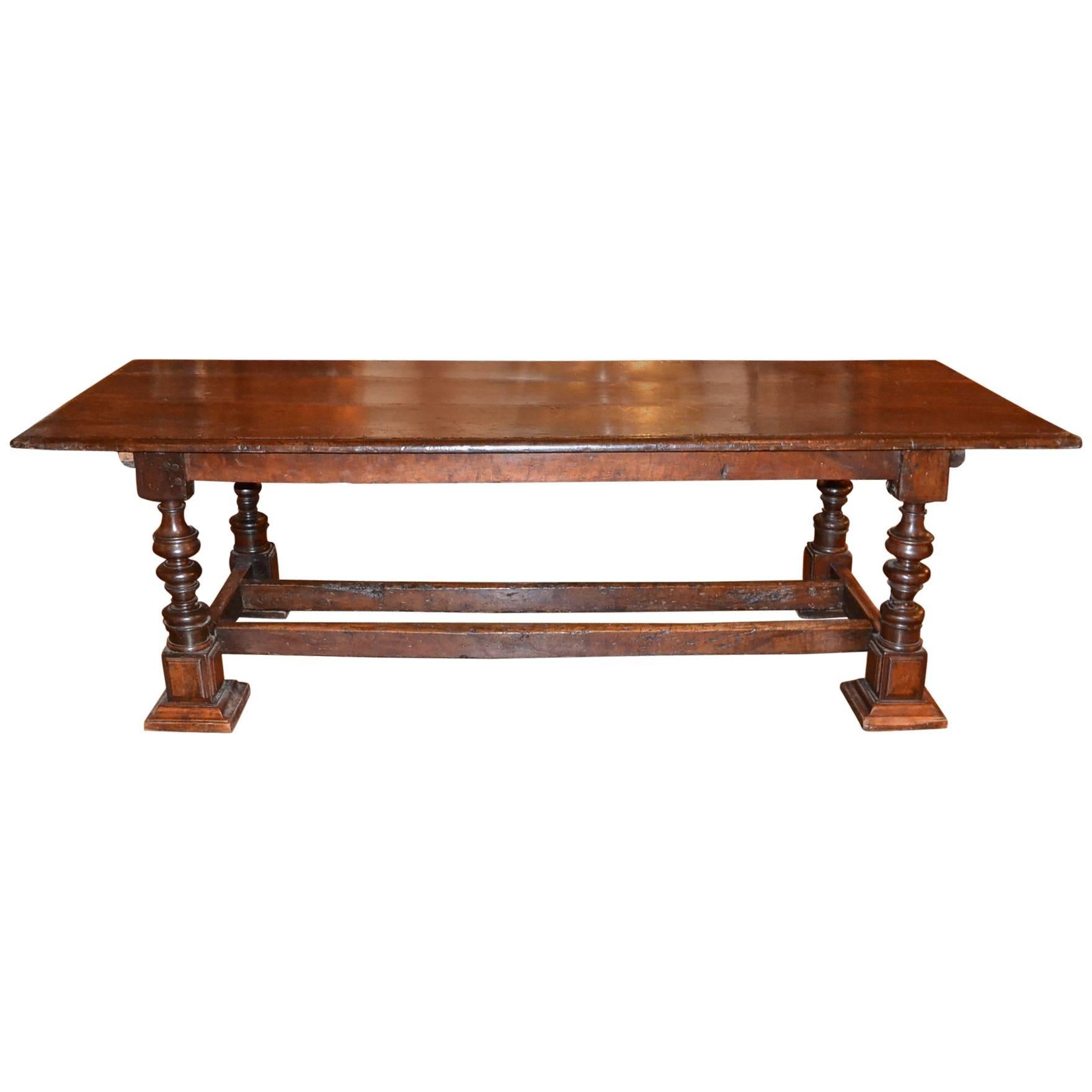 Antique 18th Century Oak Monastery/Farm Trestle Table