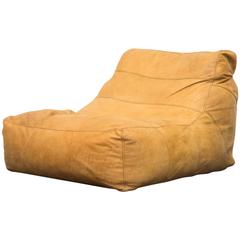 De Sede Style Leather Bean Bag Chair