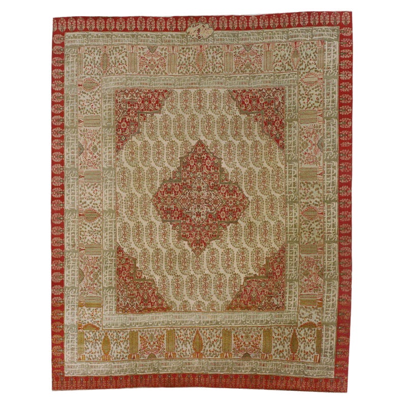 Antique Persian Tabriz Dowry Rug For Sale