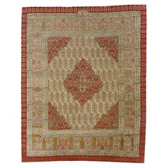 Antique Persian Tabriz Dowry Rug