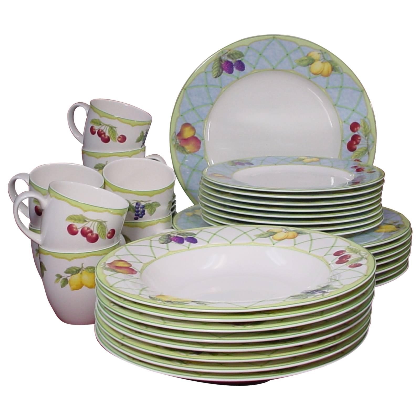 Mikasa China Fruit Rapture Y4001 Pattern 40-Piece Set Service for Eight