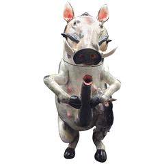 Shemale Warthog Teapot Ceramic by Ardmore from South Africa