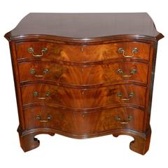 Mahogany Serpentine Four-Drawer Chest