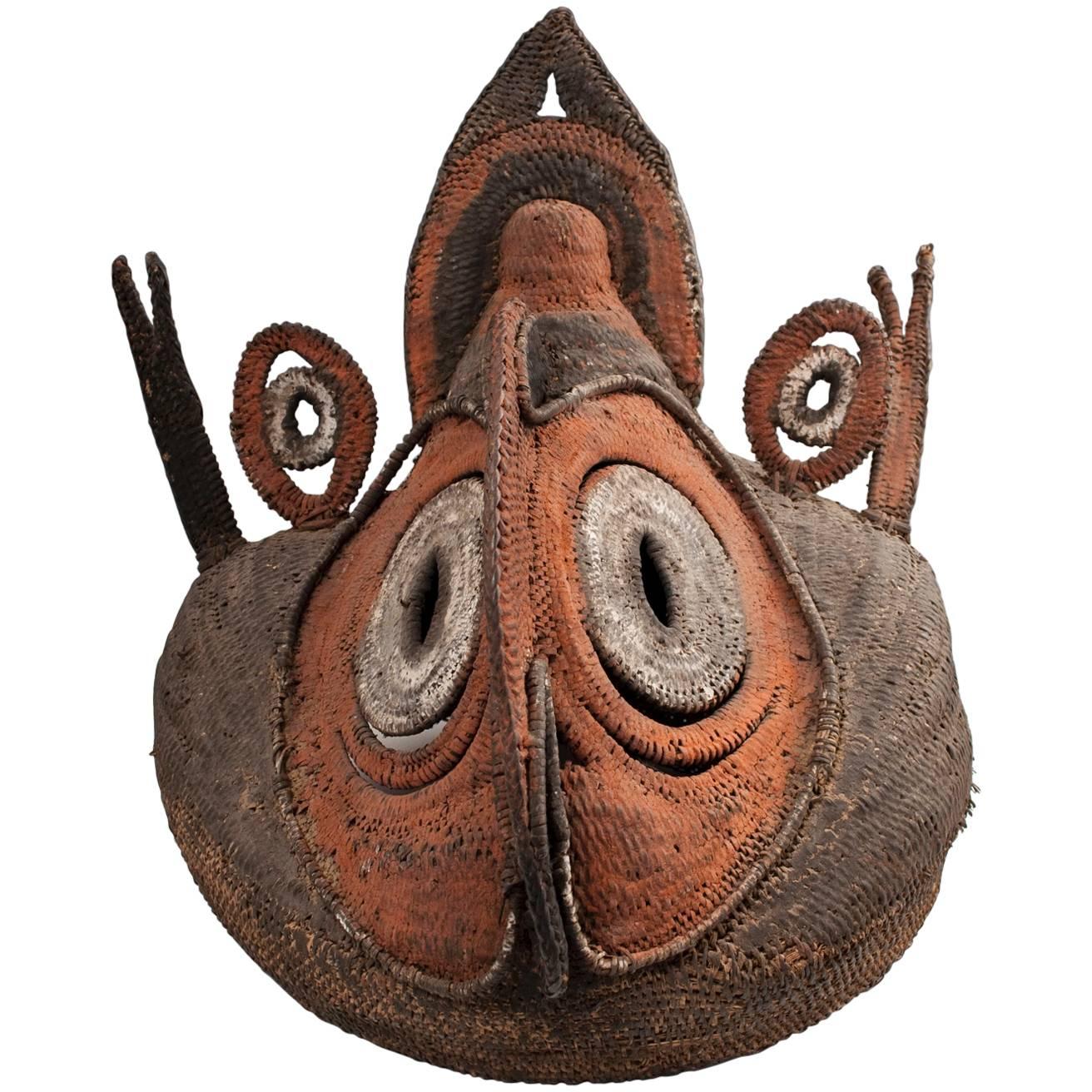 Early to Mid-20th Century Tribal Abelam Bapa Helmet Mask, Papua New Guinea
