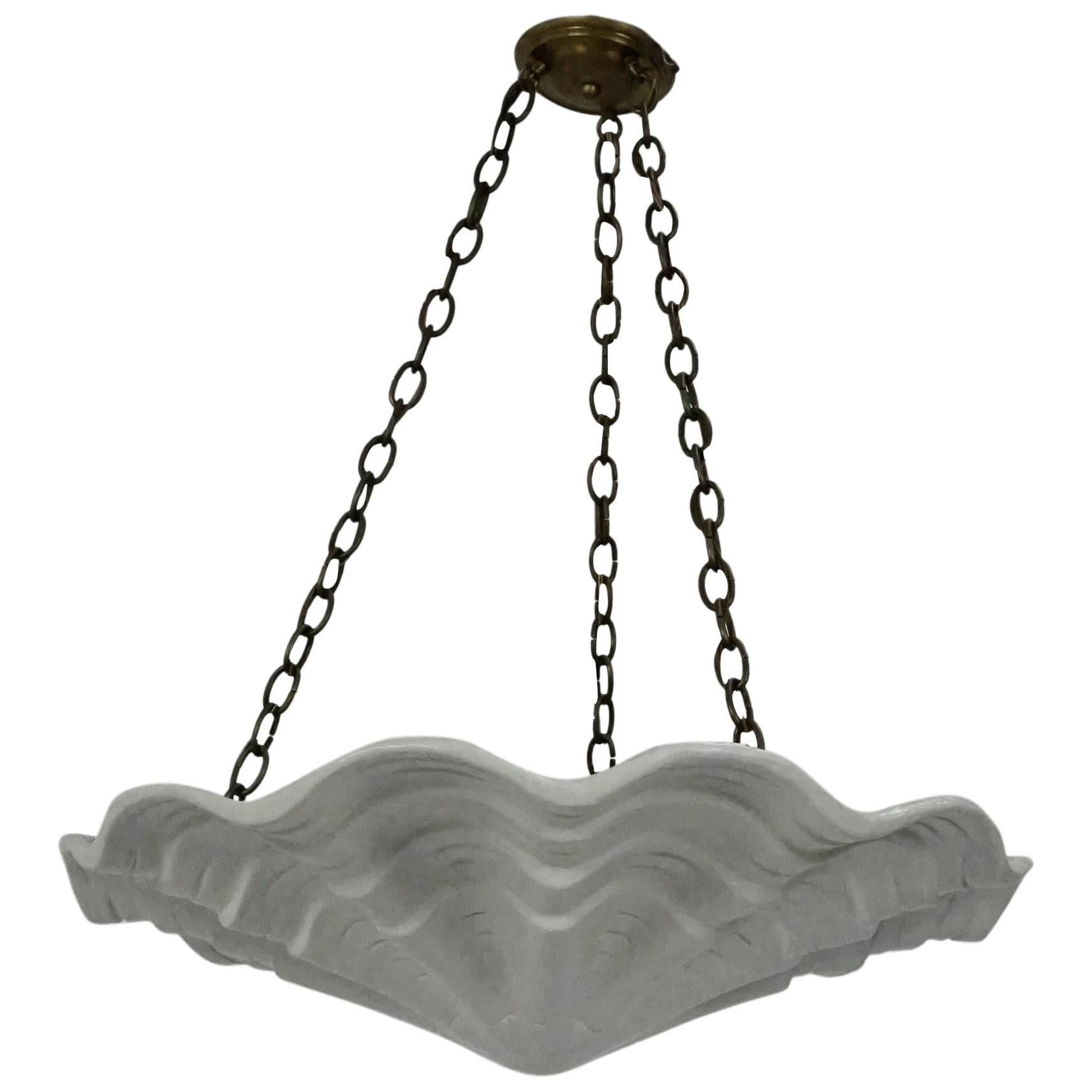 Vintage Plaster Shell Pendant