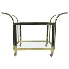 Beautifully Designed Brass Bar or Tea Cart by Milo Baughman