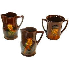 Royal Doulton Kingsware Group of Three Hand-Painted Vessels, England, 1900-1914