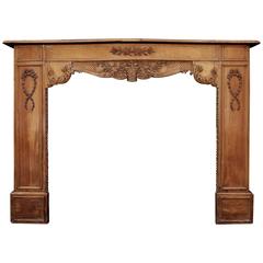 Late 19th-Early 20th Century English Carved Wood Fireplace 1