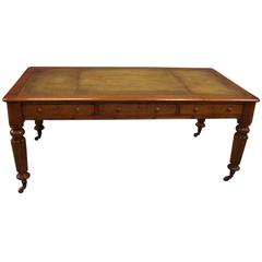 19th Century Victorian Oak Partners Writing Table